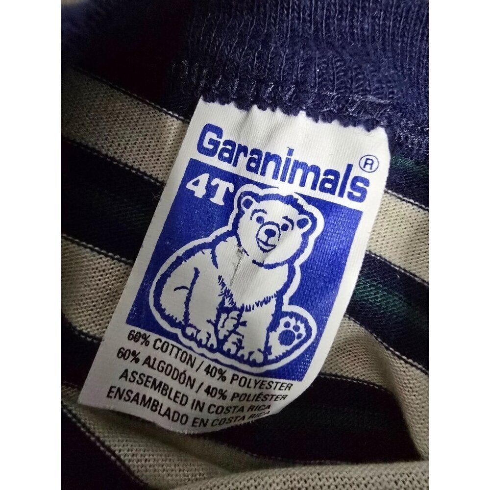 Vintage 90s Garanimals Blue Striped Tshirt size 4T - Picture 3 of 8
